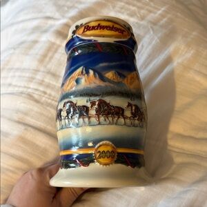 Year 2000 collectible Budweiser Holiday Stein